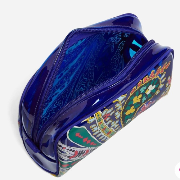 NWOT Vera Bradley Plastic-Lined Medium Cosmetics Makeup Bag Romantic Paisley - Picture 3 of 7